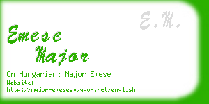 emese major business card